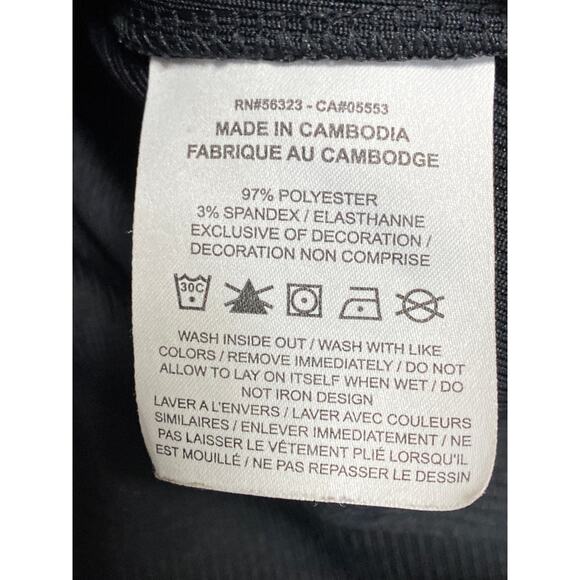 Nike Women's Black Ribbed Knit Long Sleeve Turtle Neck Crop Sweater Tops Size S - Picture 5 of 5